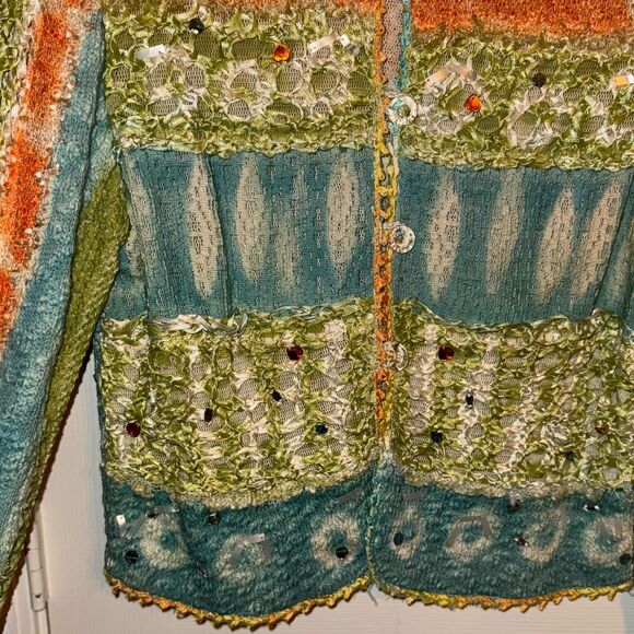 Vtg Sandy Starkman Button Cardigan sweater size Medium - Picture 6 of 8